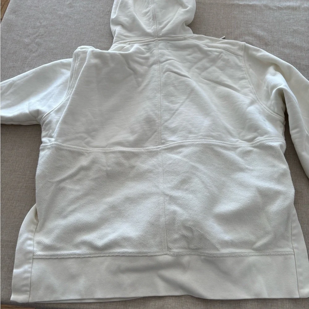 La Ligne Super Half Zip Hoodie Sweatshirt White Size XS